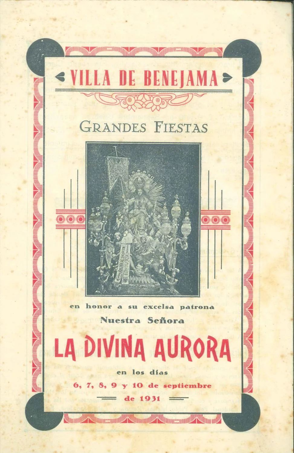 Fiestas de Moros y Cristianos en honor de la Divina Aurora  